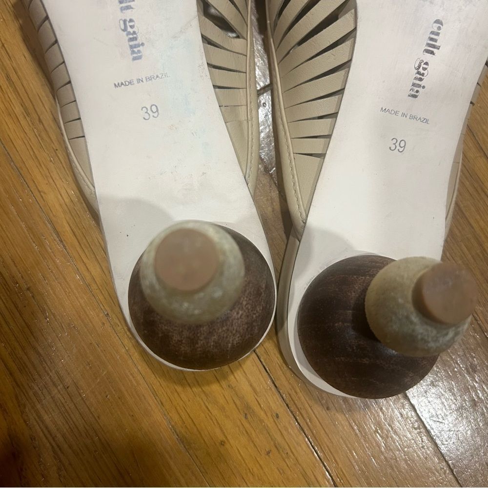 Cult Gaia Beige Mules with Unique Heel - Picture 13 of 16